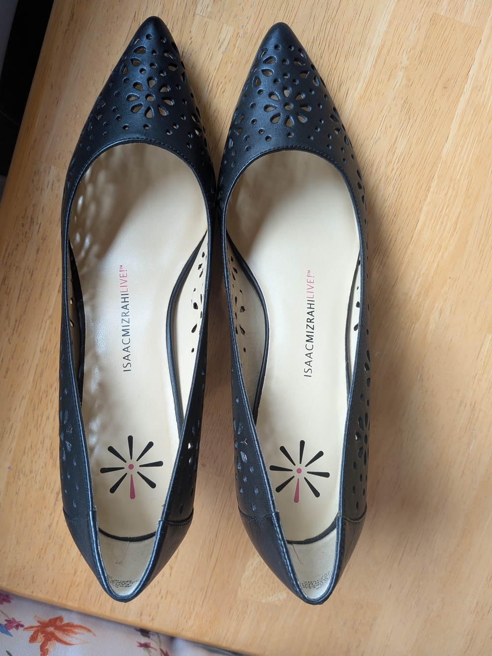Juliana Laser Cut Perforated Design And Sleek Pointed Toe Pump